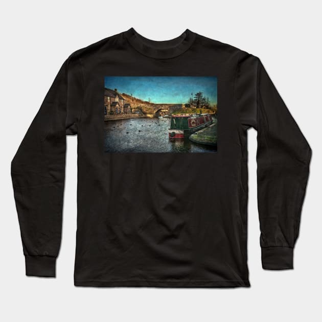 Brecon Canal Basin in Winter Long Sleeve T-Shirt by IanWL